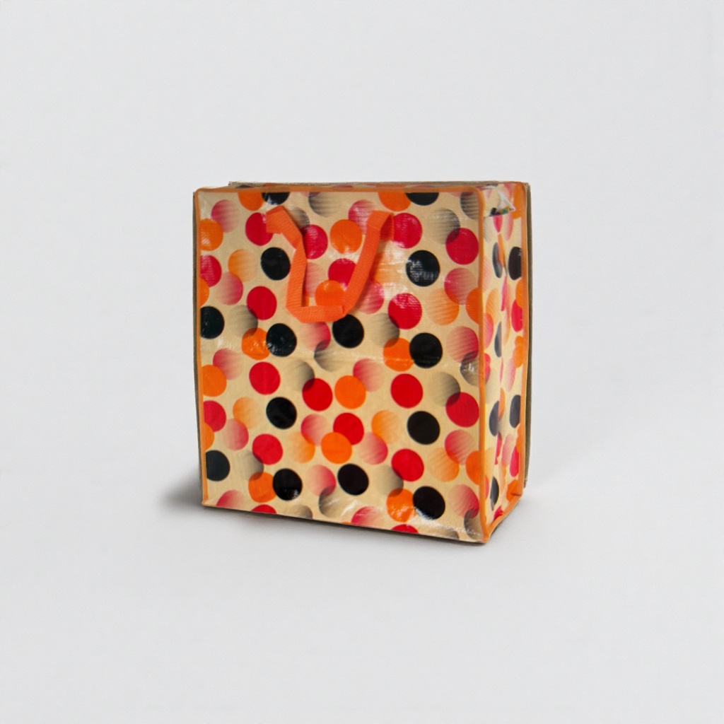 Colorful polka dot pattern handbag, fashionable, simple and eco-friendly shopping bag