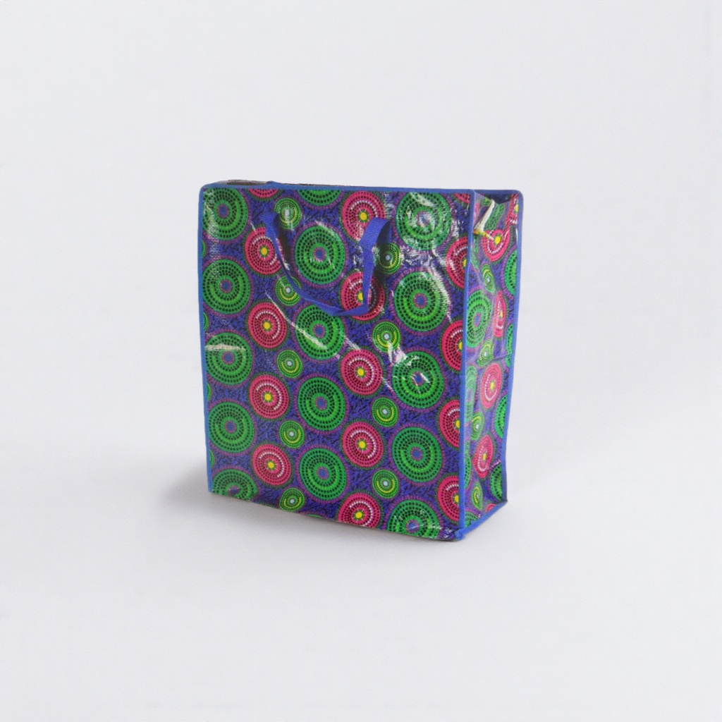 Colorful patterned handbags are fashionable, eco-friendly and reusable shopping bags
