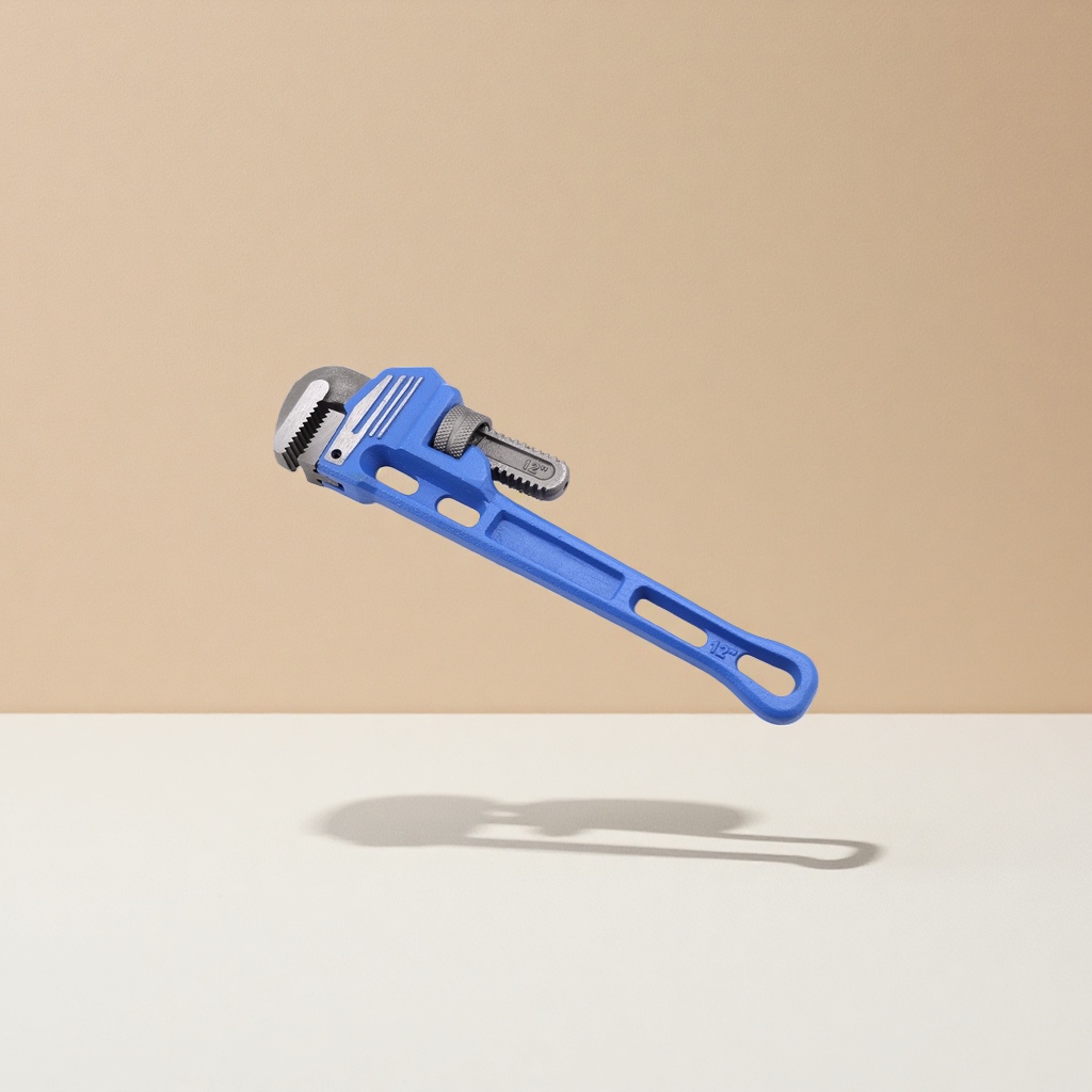 Blue pipe wrench, 12-inch anti-slip thickened chrome vanadium steel wrench tool Blue pipe wrench, 12-inch anti-slip thickened chrome vanadium steel wrench tool