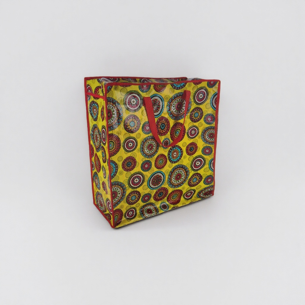 Colorful patterned shopping bags, hand-held eco-friendly canvas bags, large-capacity portable shopping bags Specification image