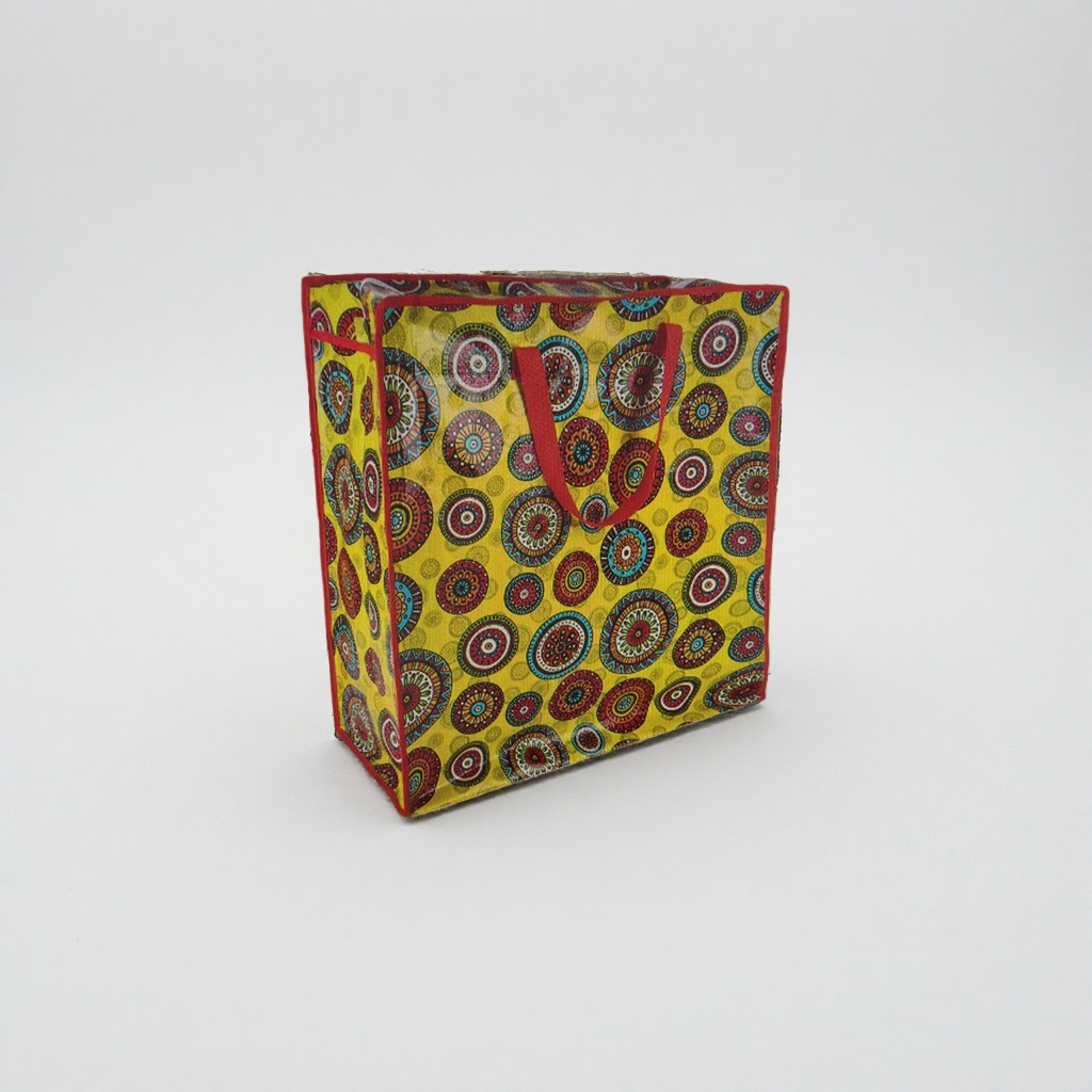 Colorful patterned shopping bags, hand-held eco-friendly canvas bags, large-capacity portable shopping bags details Picture