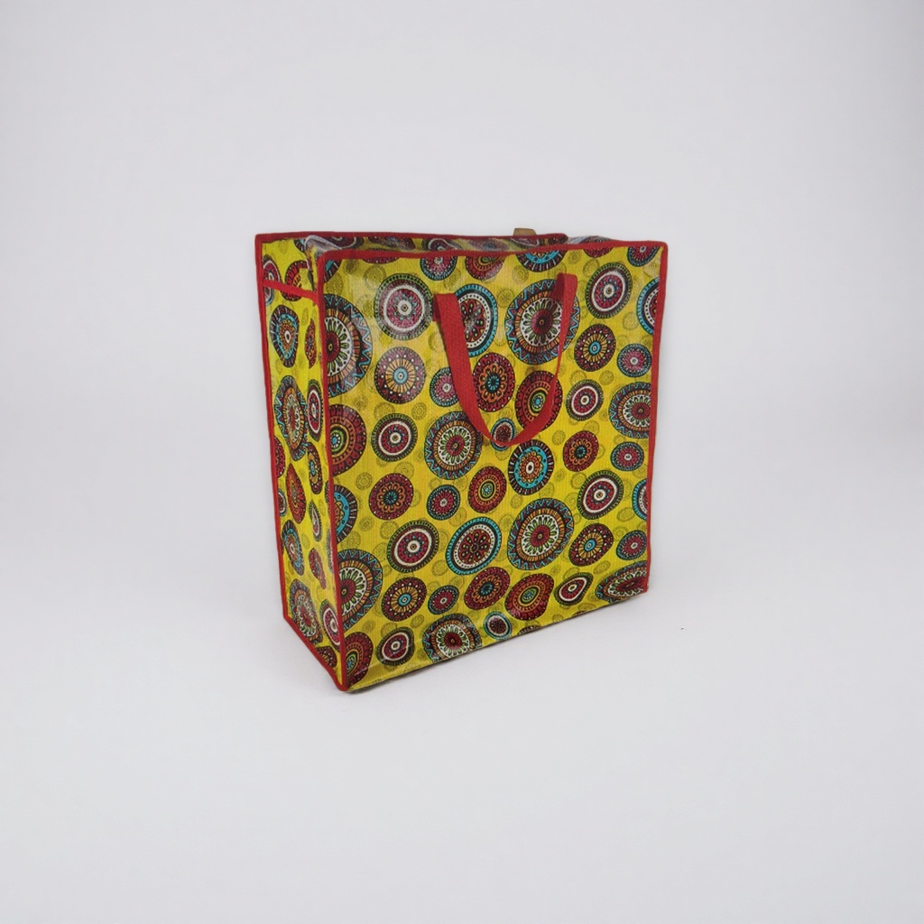 Colorful patterned shopping bags, hand-held eco-friendly canvas bags, large-capacity portable shopping bags Application Scenario