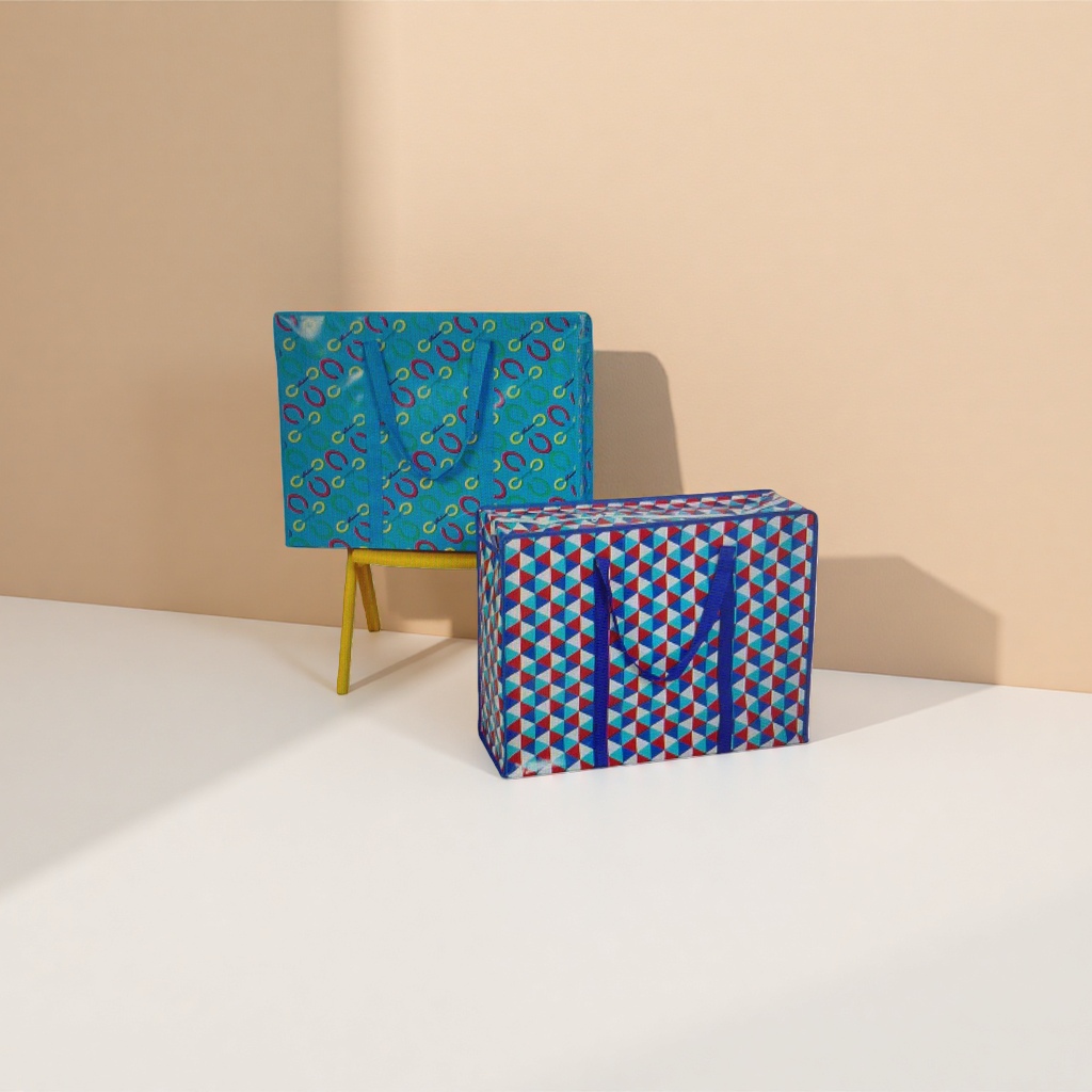 Colorful pattern storage bag, multi-functional portable fabric organizing bag details Picture