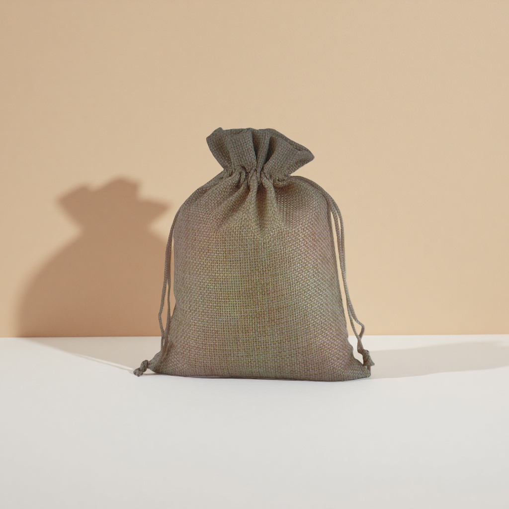 Linen bags, eco-friendly shopping bags made of coarse linen, reusable storage bags details Picture
