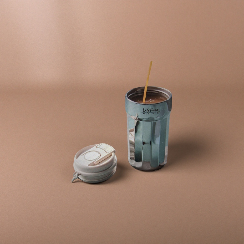 Stainless steel mirror coffee cup, large-capacity, simple, fashionable and portable water cup with heat and cold preservation Application Scenario