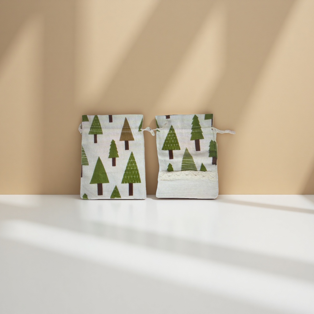 Creative patterned cotton and linen fabric hand-held shopping bags are environmentally friendly and reusable Specification image