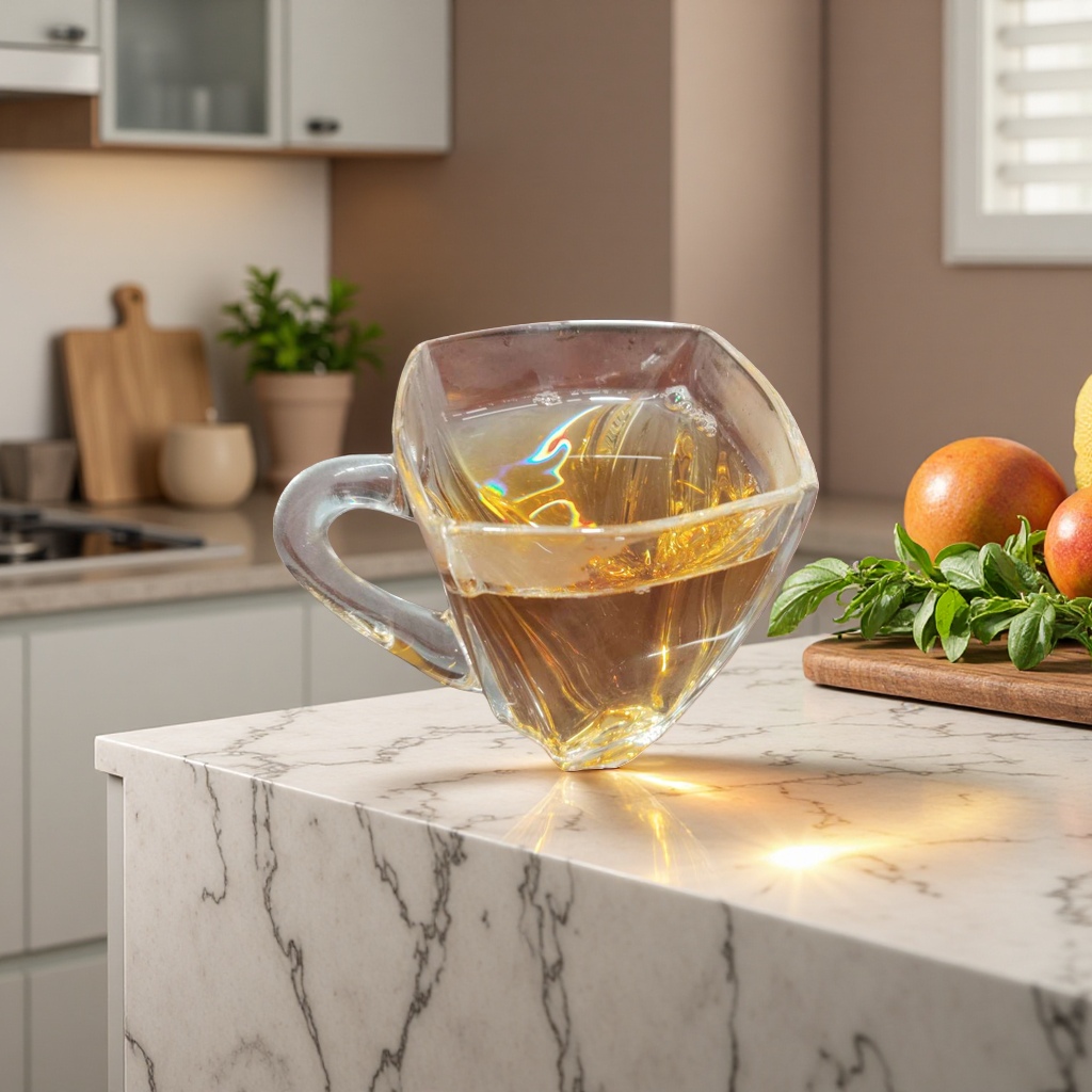 Transparent glass cups, tea cups, high borosilicate heat-resistant and anti-scald household and office water cups details Picture