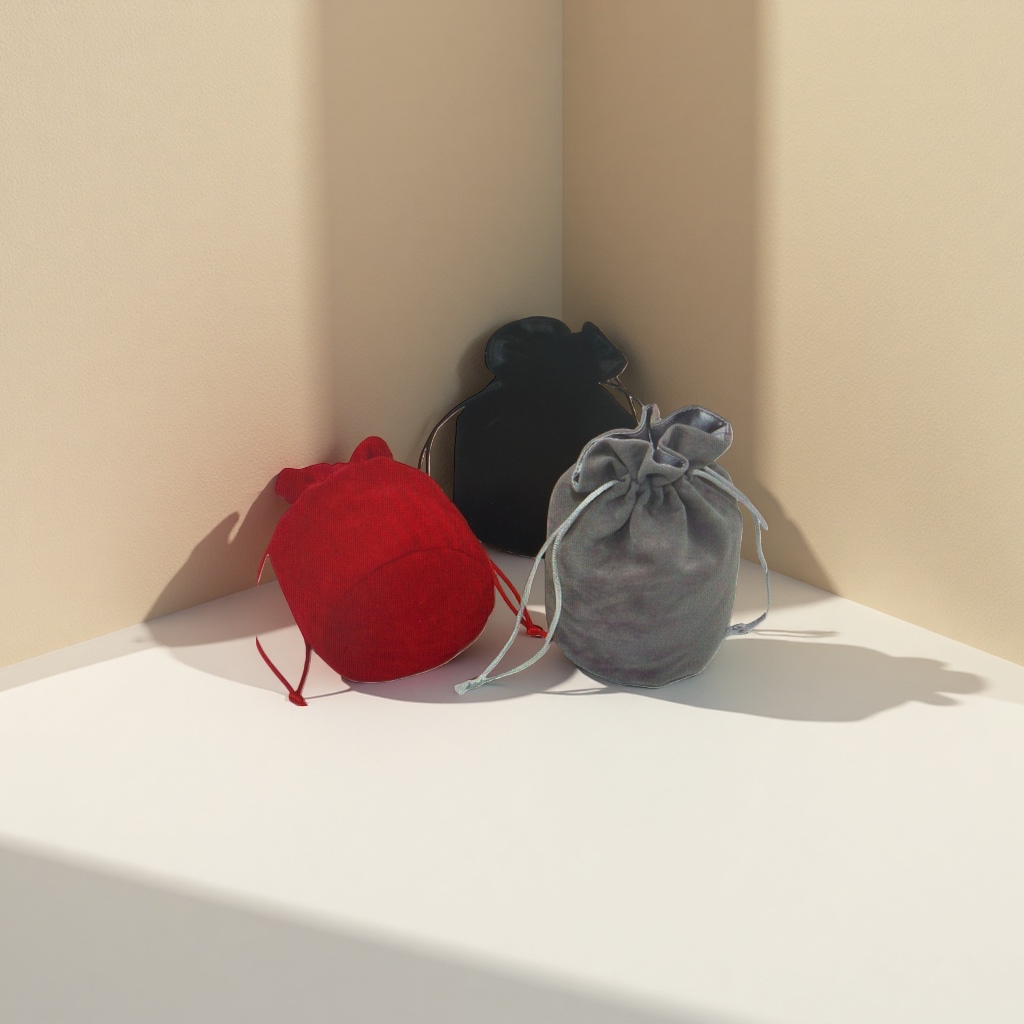 Red, black and grey velvet bags are available in multiple colors. Thickened dust-proof storage bags details Picture