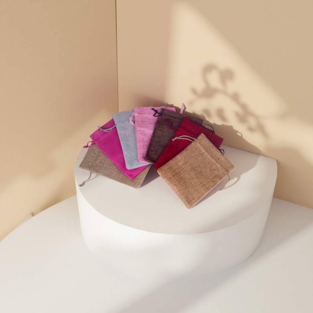 Fabric drawstring gift bags are available in multiple sizes. They are simple, fashionable and eco-friendly storage bags Application Scenario