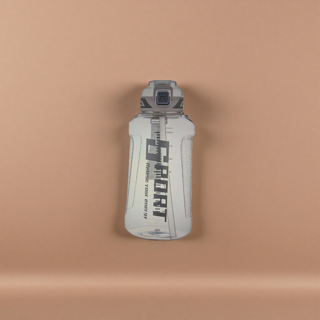 The main body of the transparent water bottle is portable and leak-proof. It is made of thickened PP material and the bottle body can be replaced
