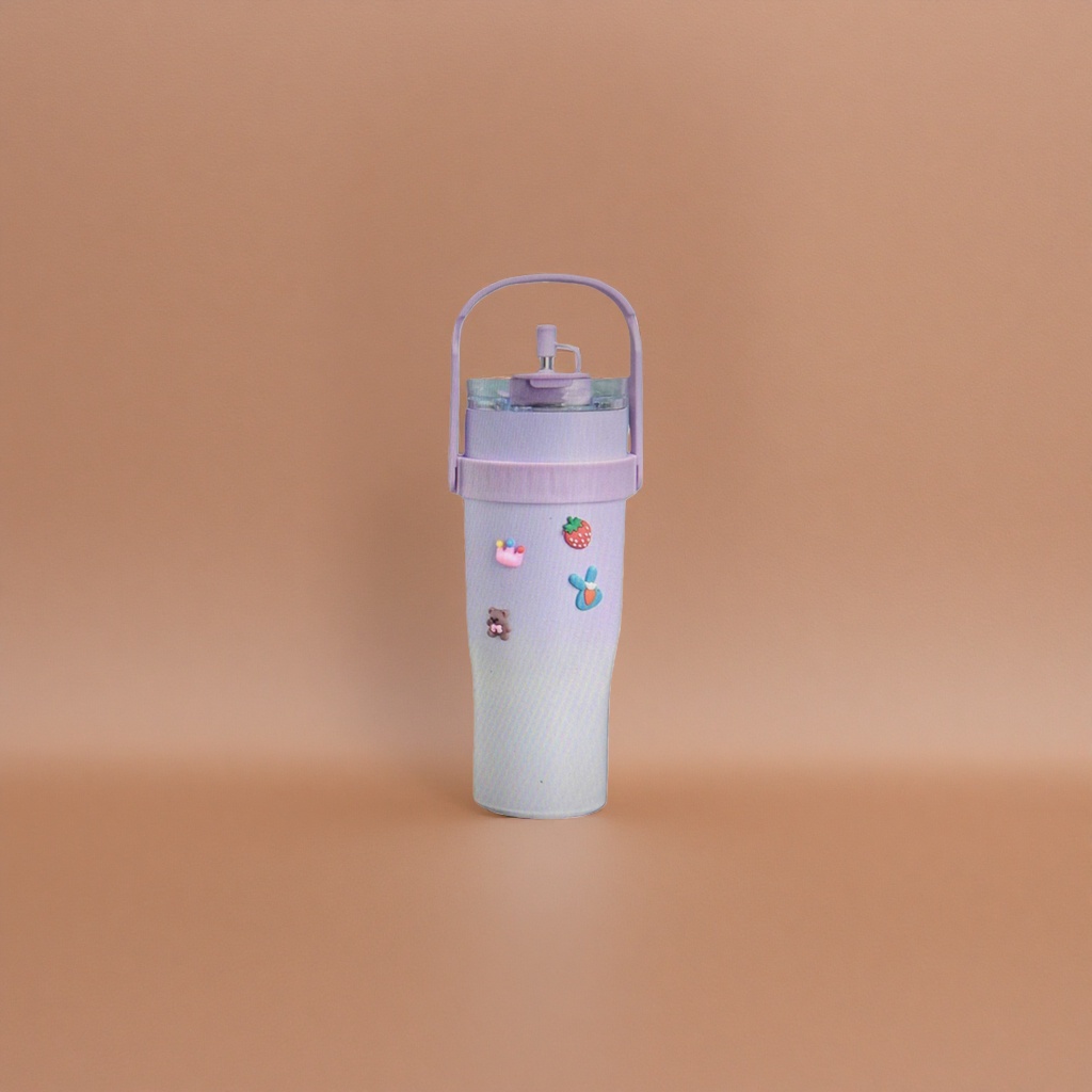 粉色水杯 保温杯 女生可爱简约大容量350ml细节图