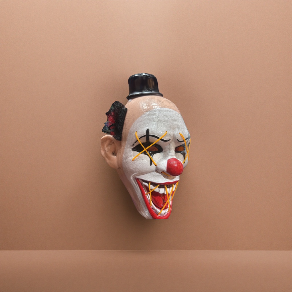 Horror clown masks, Halloween party makeup props, adult fun and funny performance supplies Specification image