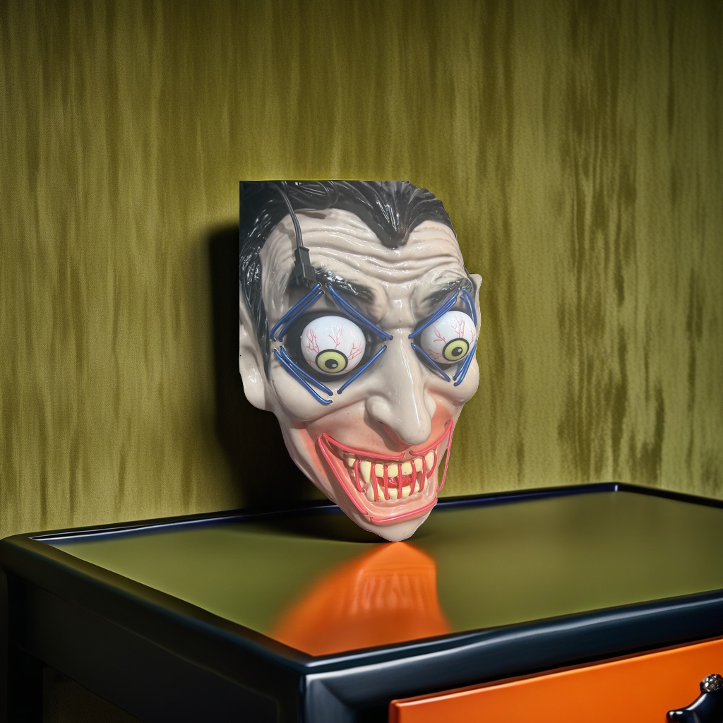 The horror mask made of PVC soft rubber is lightweight and breathable as a Halloween party prop Application Scenario