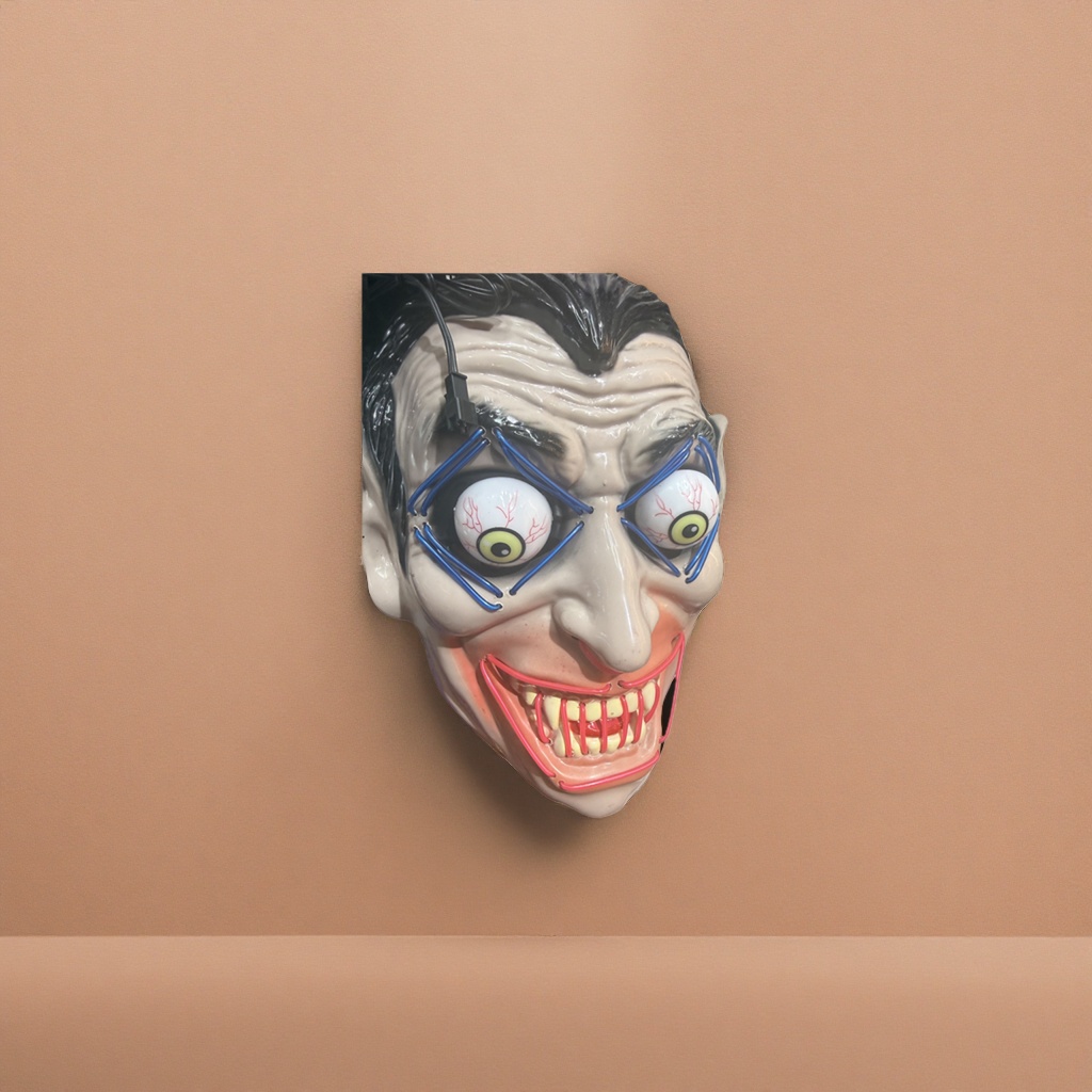 The horror mask made of PVC soft rubber is lightweight and breathable as a Halloween party prop Specification image