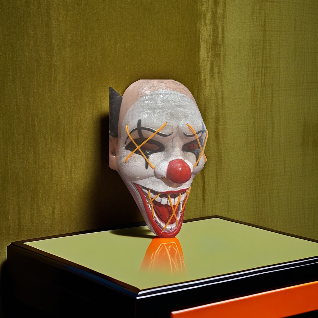 Horror clown mask, Halloween party makeup props, adult Halloween horror decoration Application Scenario
