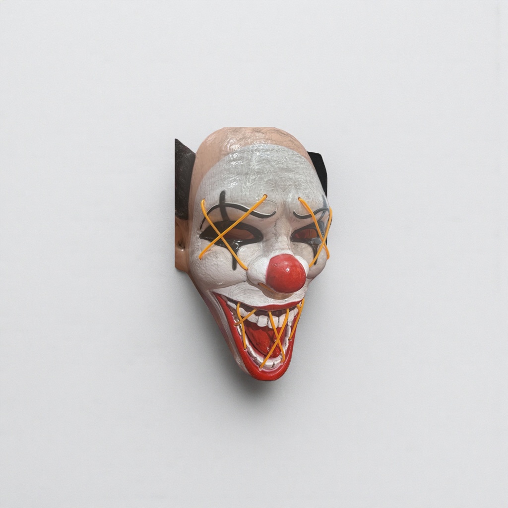 Horror clown mask, Halloween party makeup props, adult Halloween horror decoration