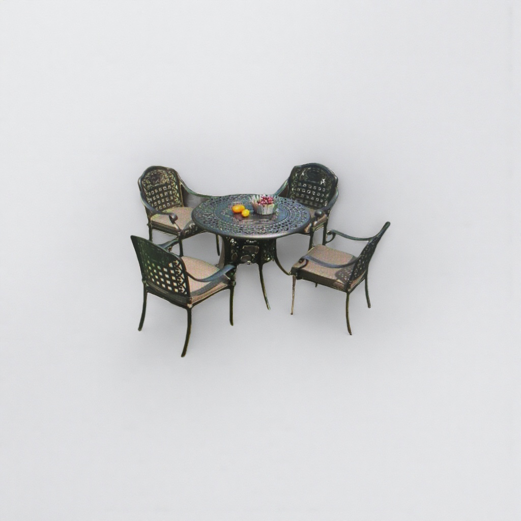 Outdoor furniture, table and chair sets, solid wood ironwork, balcony and courtyard leisure combination