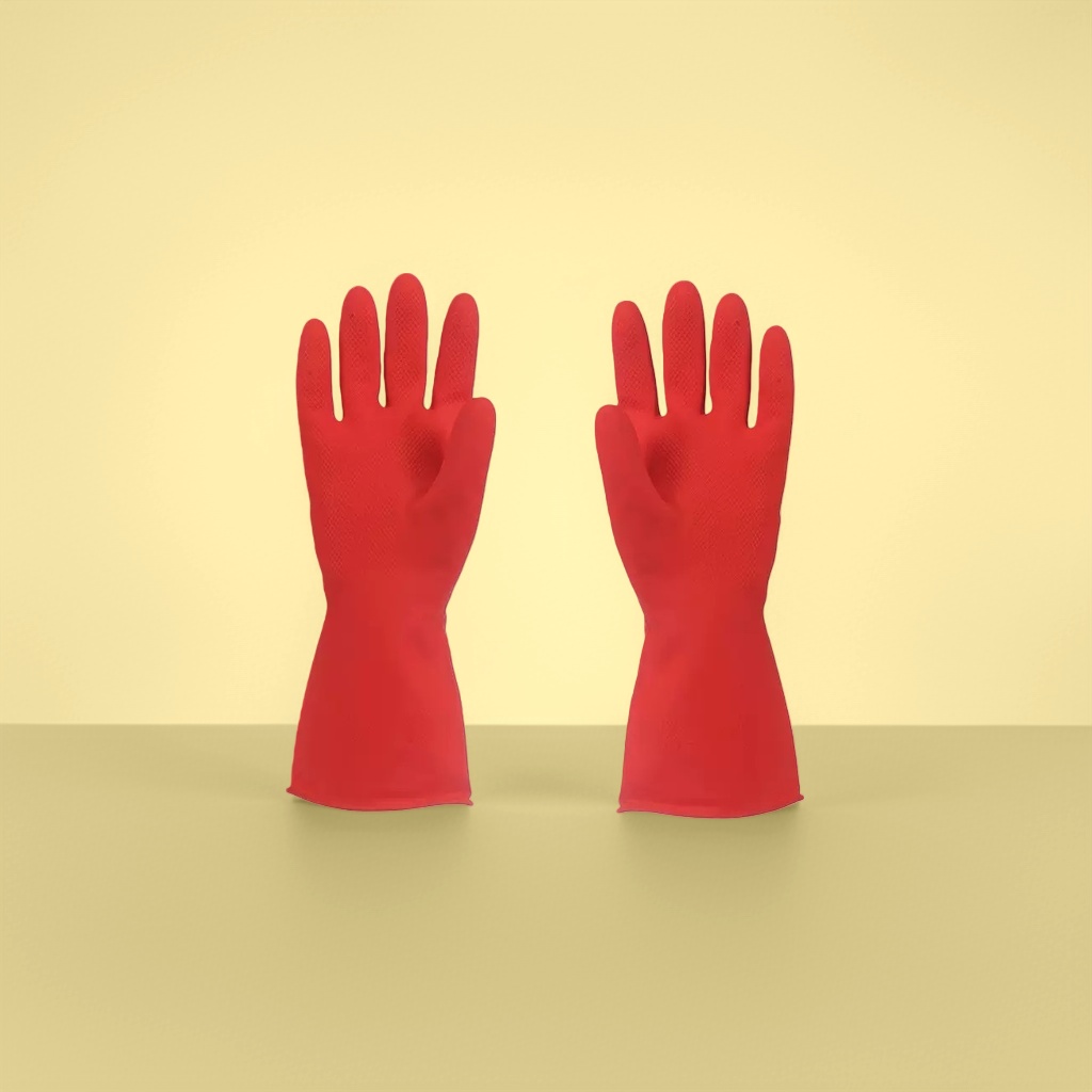 Red thickened warm gloves for both men and women, anti-slip and wear-resistant winter cycling and skiing gloves