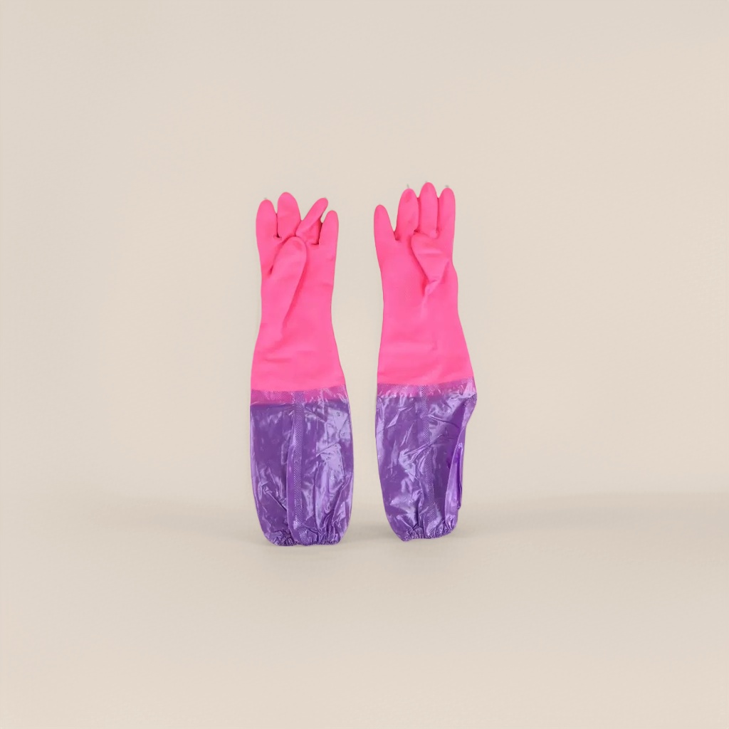 Pink and purple patchwork women's warm gloves and fashionable color-blocking knitted cold-proof hand covers