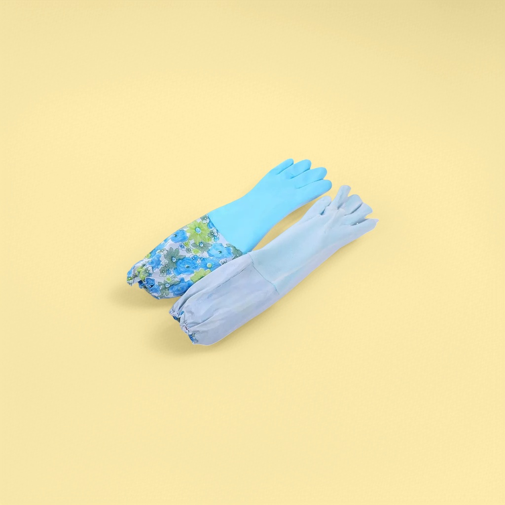Thickened blue rubber gloves, anti-slip and wear-resistant, household cleaning and labor protection gloves Application Scenario
