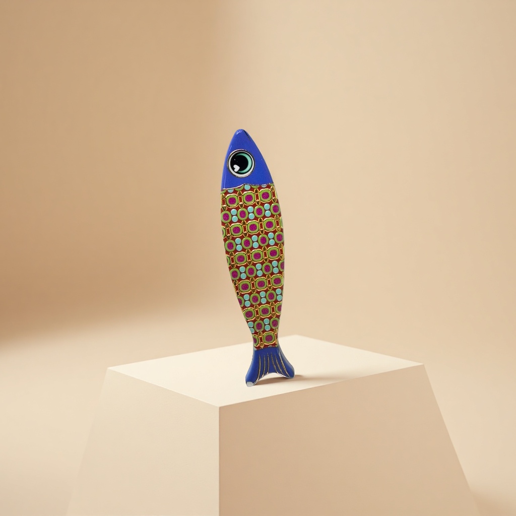 Colorful fish-shaped decorative items, fish-shaped ornaments, living room and bedroom desktop decorations, refrigerator stickers, refrigerator stickers, cultural and creative products Application Scenario