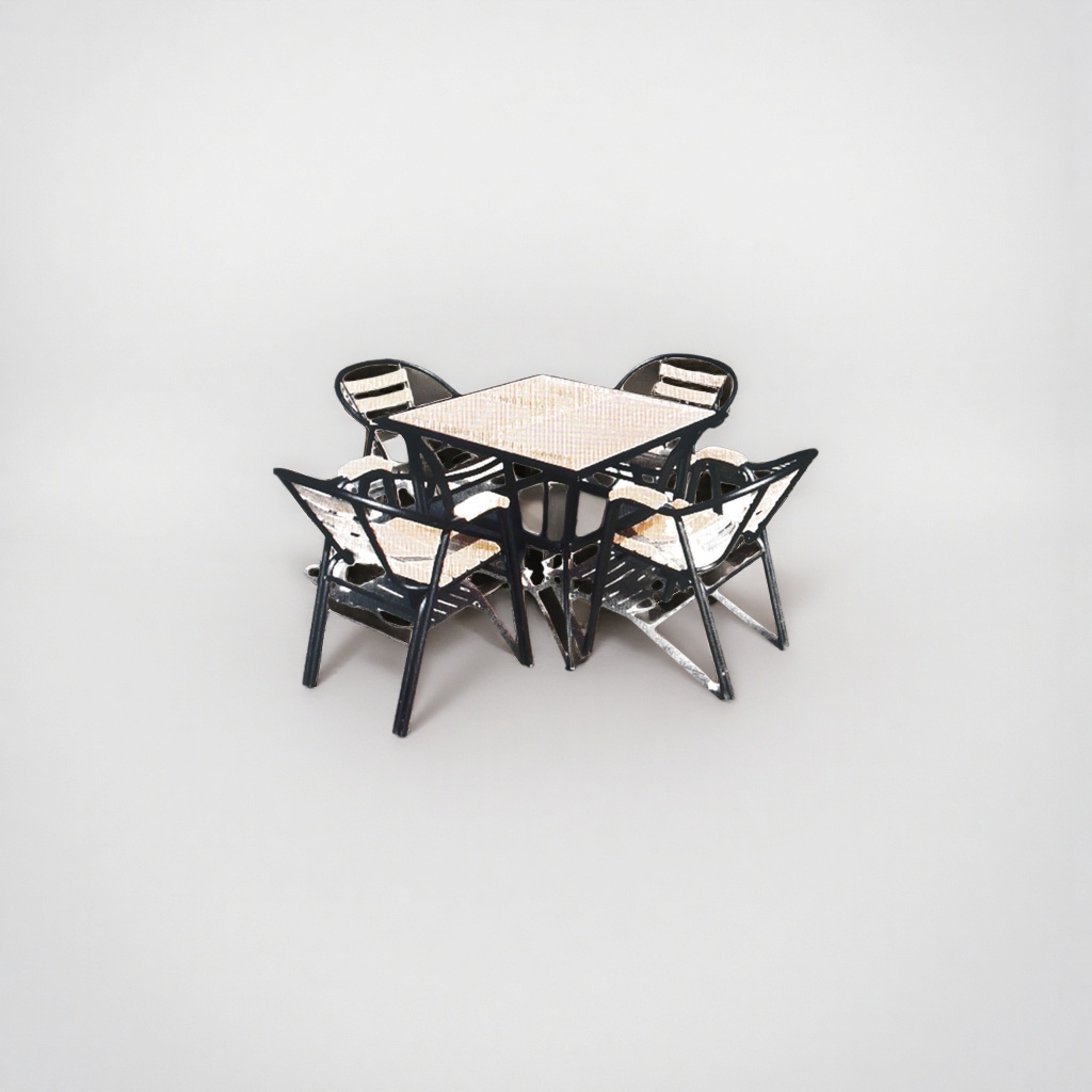 Outdoor furniture, table and chair sets, anti-corrosion wood, courtyard and balcony leisure sets Application Scenario
