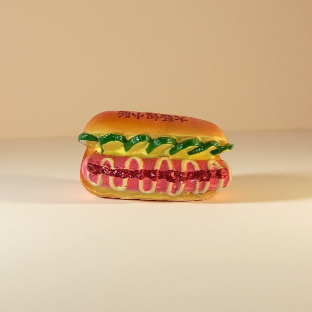 Hot dog-shaped toys, hot dog-themed children's educational plush dolls, refrigerator stickers, refrigerator stickers, refrigerator stickers, cultural and creative products