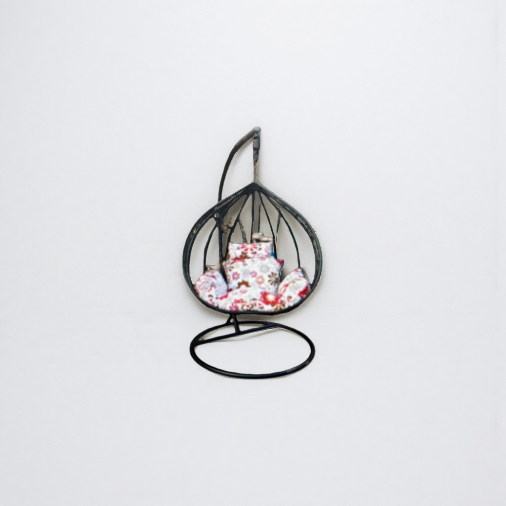The hanging chair is a fabric rocking chair for home balcony, courtyard and outdoor leisure, with a load capacity of 150kg details Picture