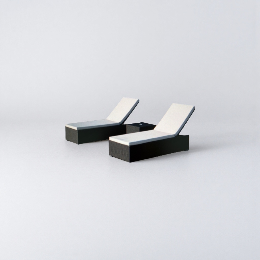 Outdoor furniture set: lounge chair and coffee table combination, aluminum alloy waterproof and sun-proof leisure patio Application Scenario
