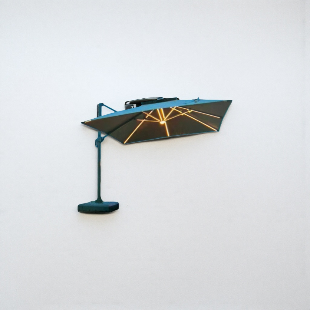 The outdoor sun umbrella is thickened, providing sun protection and UV protection. It is portable and foldable for courtyards and balconies Specification image