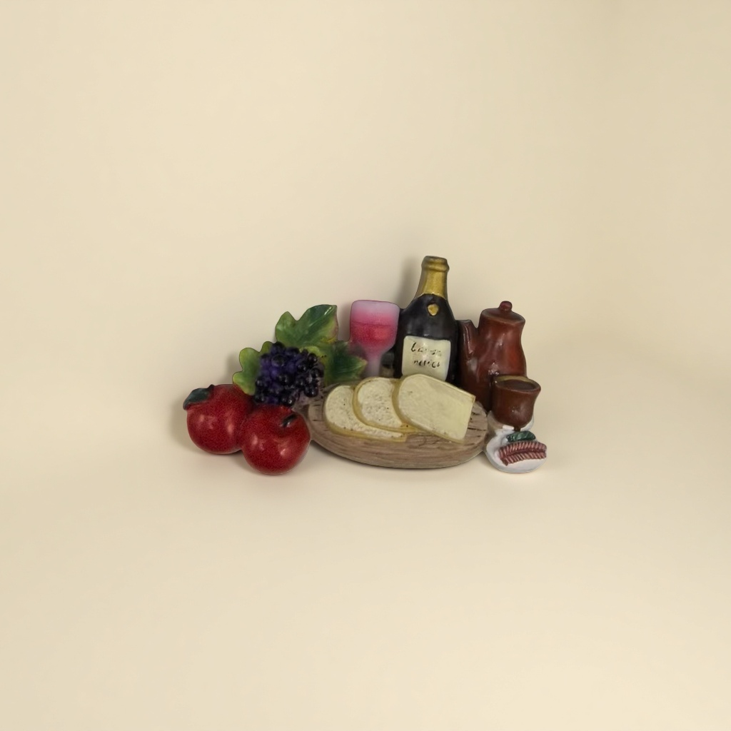 Fruit and wine set combination decorative items, refrigerator stickers, refrigerator stickers, cultural and creative products details Picture