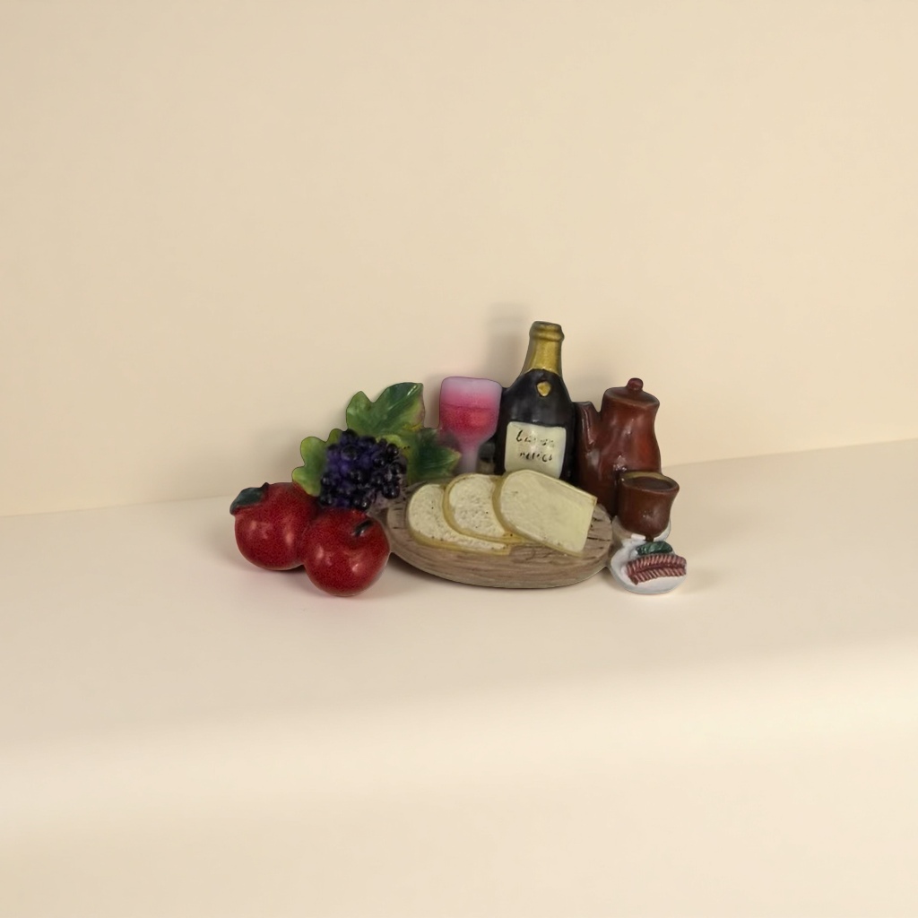 Fruit and wine set combination decorative items, refrigerator stickers, refrigerator stickers, cultural and creative products Application Scenario