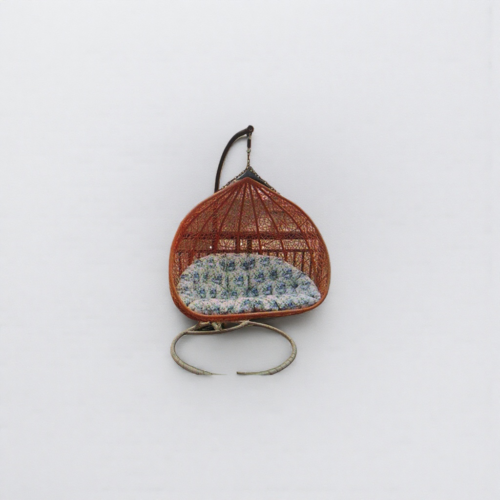 Nordic-style rattan hanging chair, a household balcony and courtyard hanging leisure chair