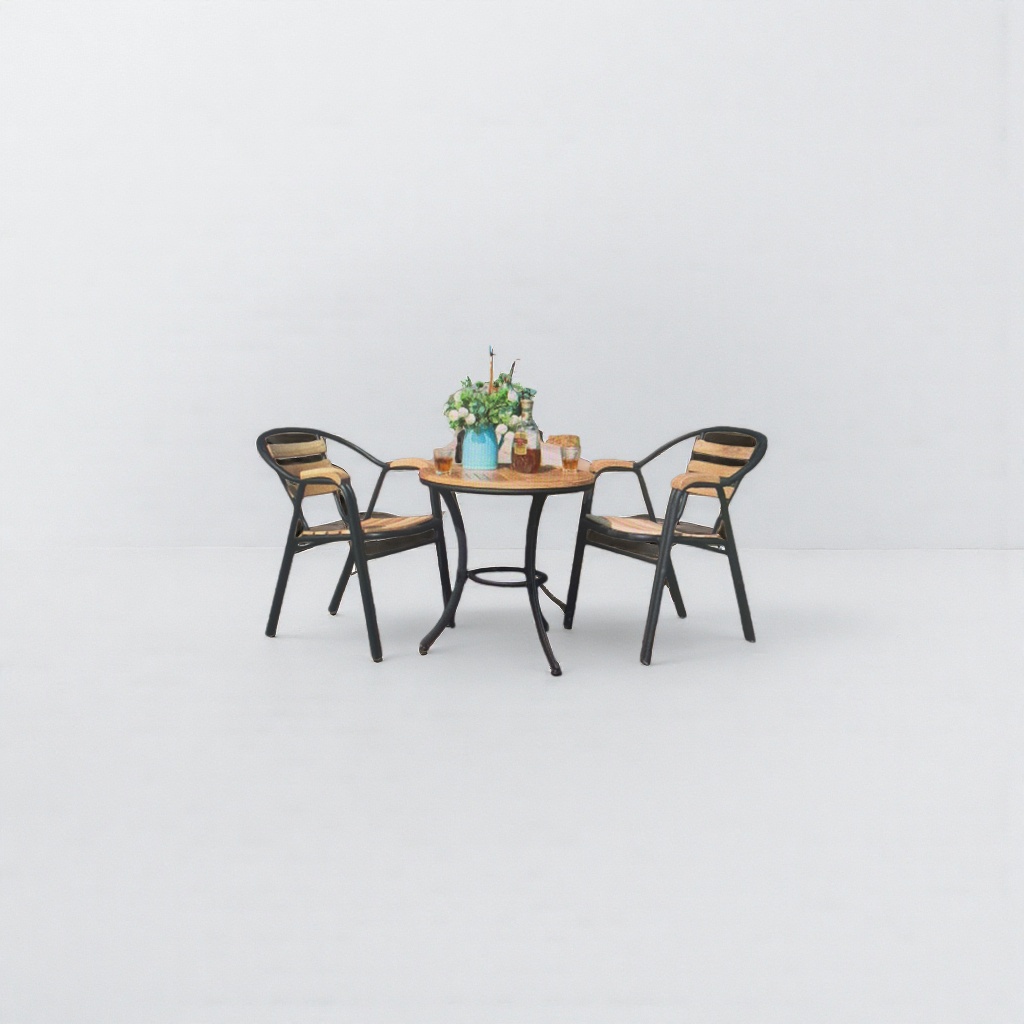 Outdoor furniture table and chair set, aluminum alloy anti-rust, courtyard balcony and leisure combination