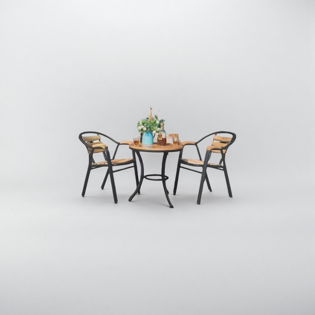 Outdoor furniture table and chair set, aluminum alloy anti-rust, courtyard balcony and leisure combination details Picture