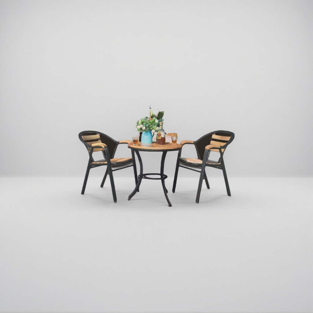 Outdoor furniture table and chair set, aluminum alloy anti-rust, courtyard balcony and leisure combination Specification image