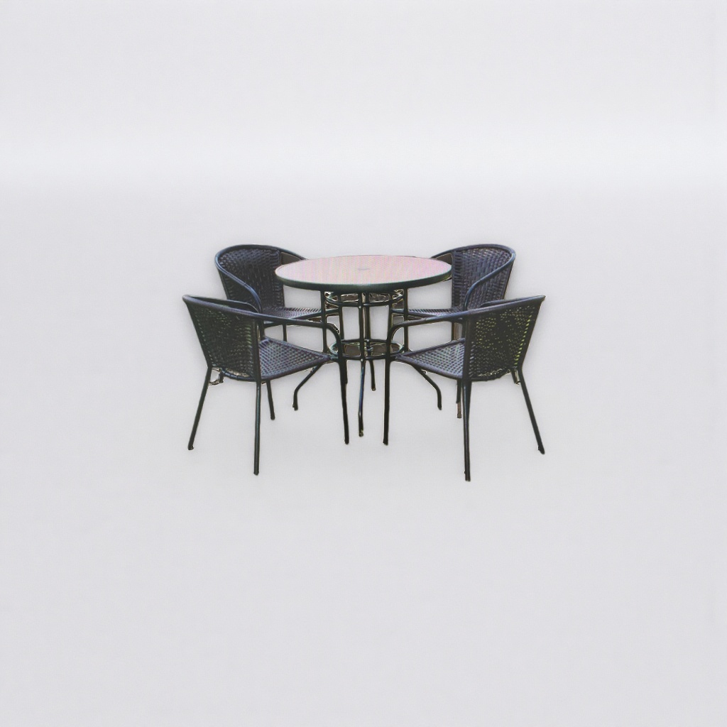 Outdoor furniture table and chair sets, anti-corrosion wood courtyard and balcony leisure combination Specification image