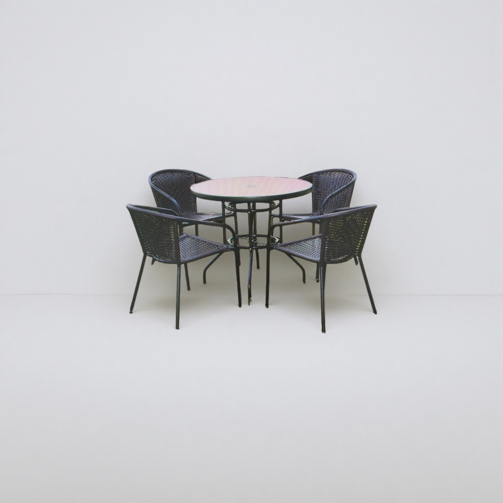 Outdoor furniture table and chair sets, anti-corrosion wood courtyard and balcony leisure combination details Picture