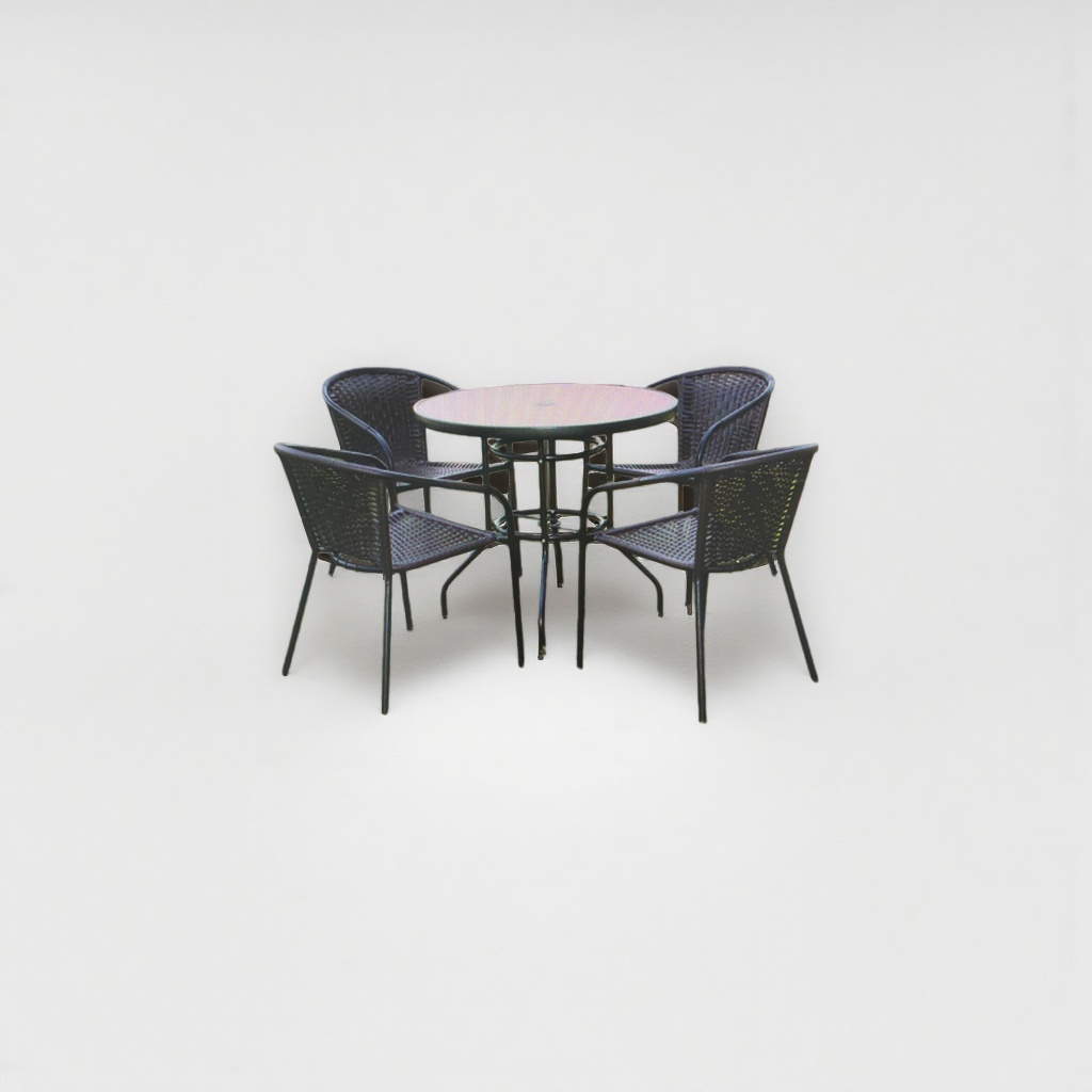 Outdoor furniture table and chair sets, anti-corrosion wood courtyard and balcony leisure combination Application Scenario