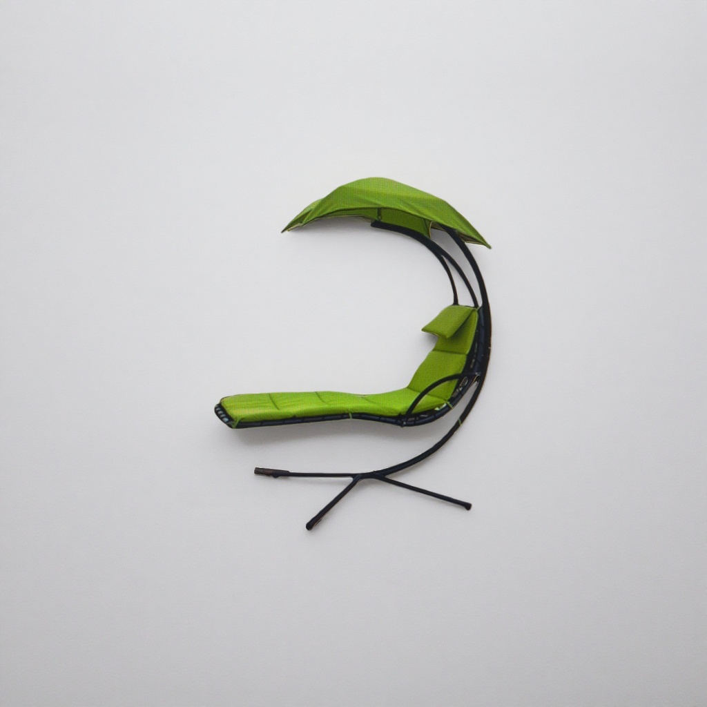 The green hanging chair is a comfortable and comfortable indoor and outdoor load-bearing seat with no accessories Specification image