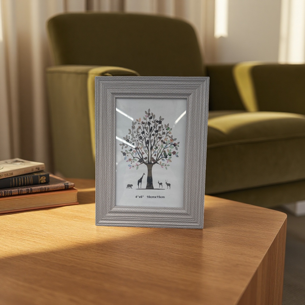 Plastic imitation wood gold decorative frame photo frame, table photo frame, poster frame, fashionable and simple home picture frame details Picture