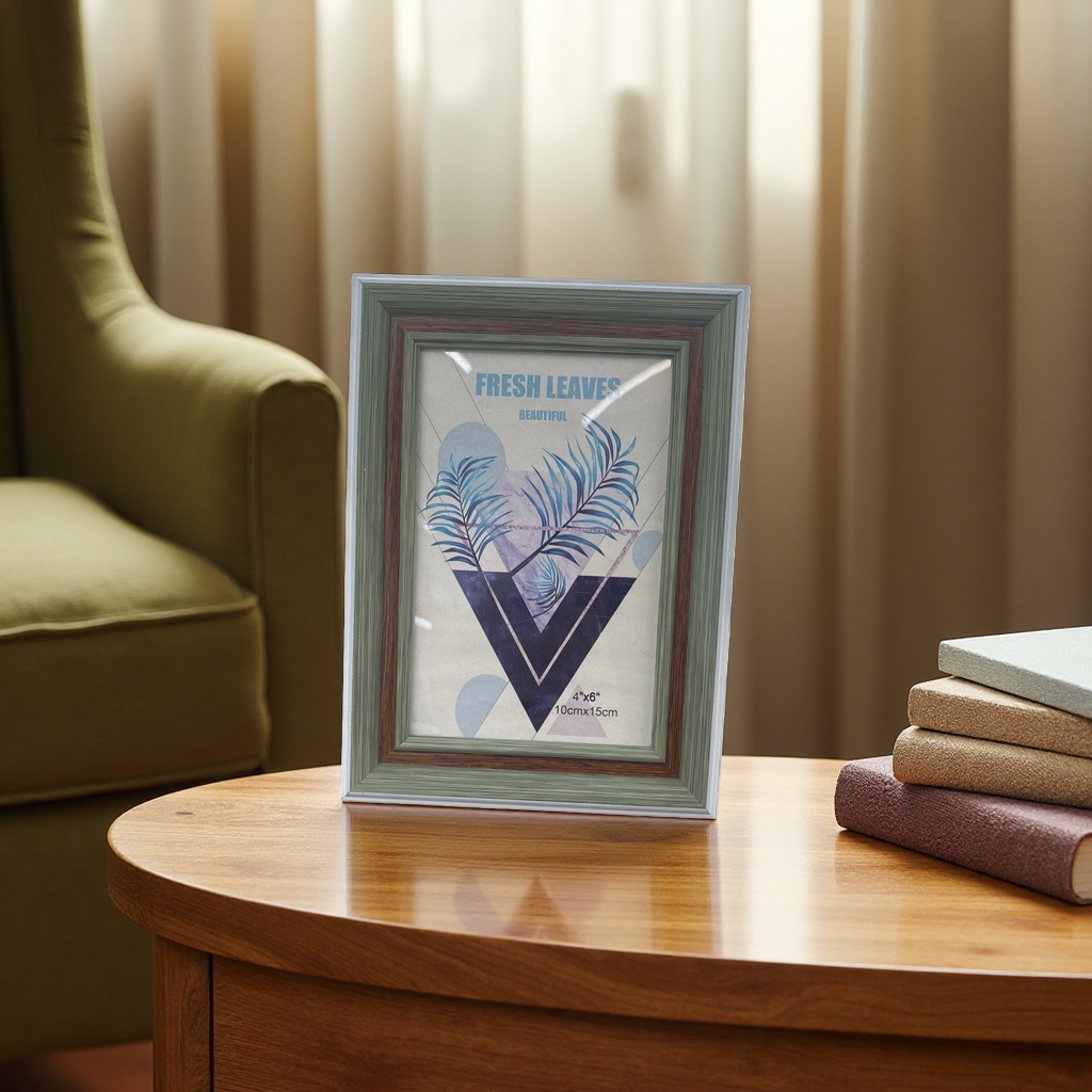 Solid wood retro-style desktop photo frame, 8-inch double-sided vertical display table photo frame Specification image