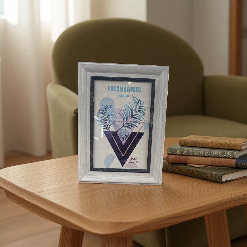 Solid wood retro-style double-sided upright photo frame, 8-inch desktop display decoration Specification image