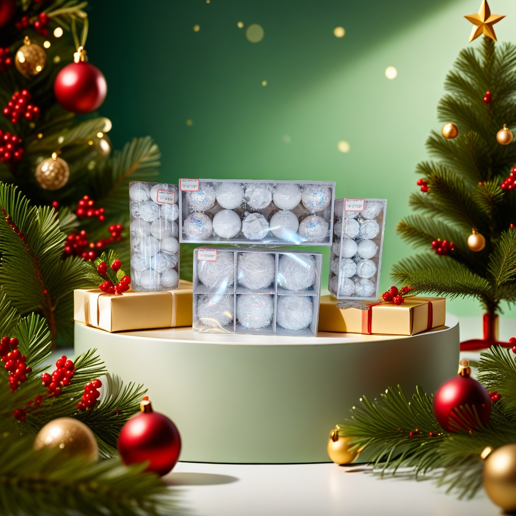 Decoración de navidad juego de bolas de color de vacaciones decoración colgante vidrio metal textura multicolor traje mixto Application Scenario