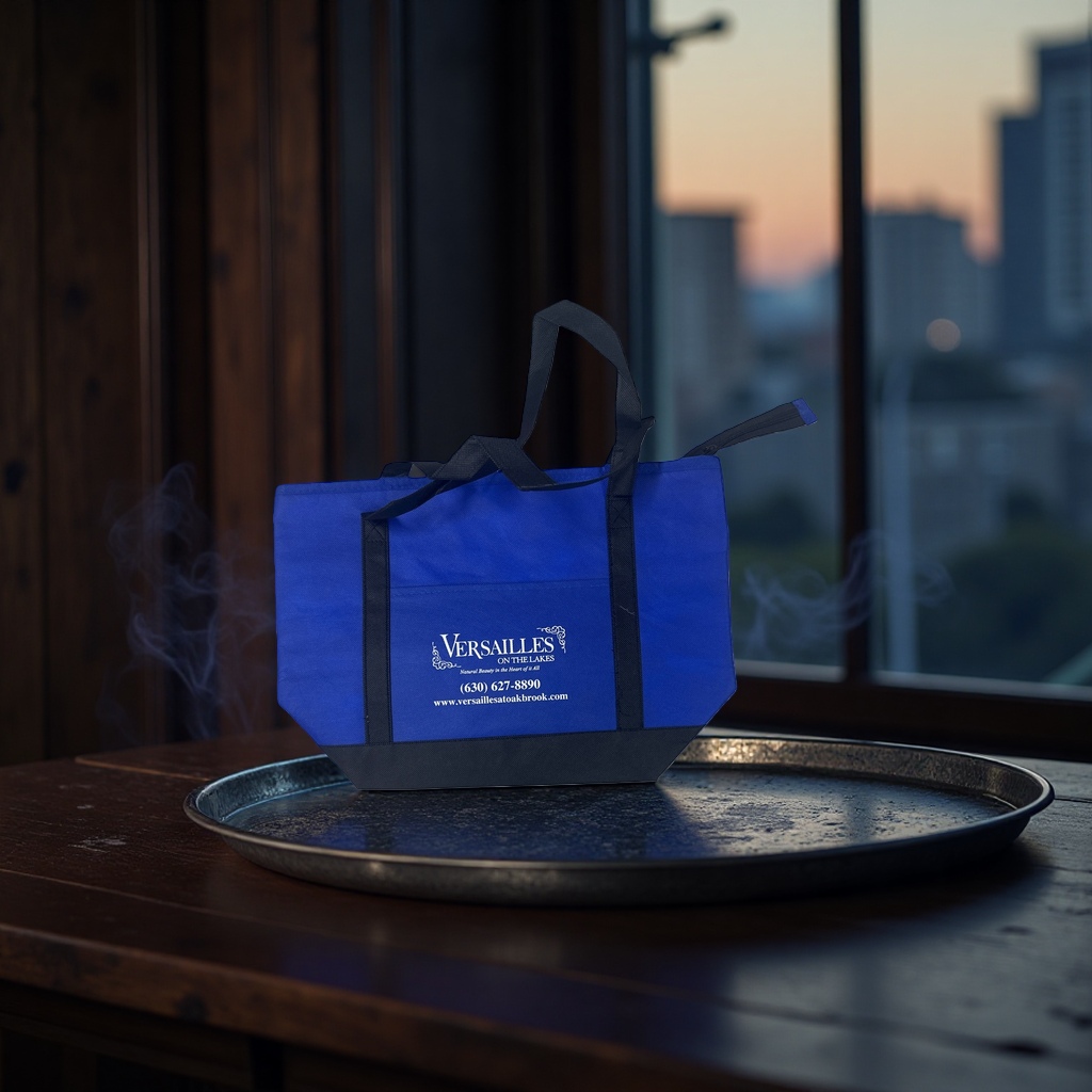 Bolsa de transporte azul cuerpo simple moda gran capacidad bolsa de compras ambiental Application Scenario