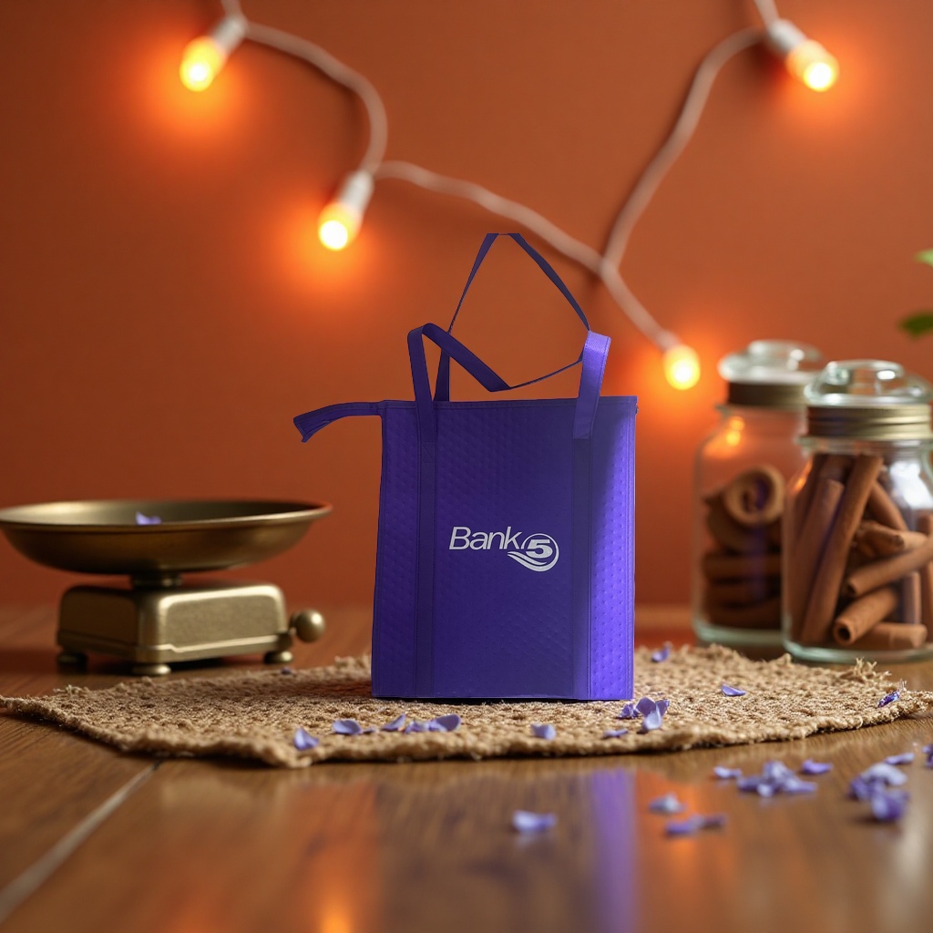 The purple handbag is fashionable, simple, large-capacity shopping bag, foldable, portable and made of eco-friendly fabric details Picture