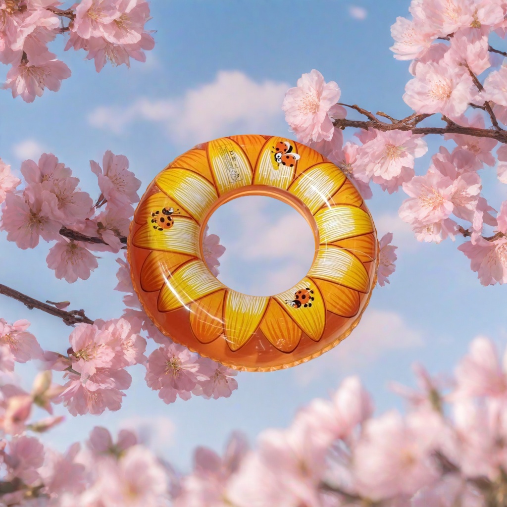 Colorful inflatable swimming rings are suitable for both children and adults. They are essential for summer swimming pools and beach water play Application Scenario