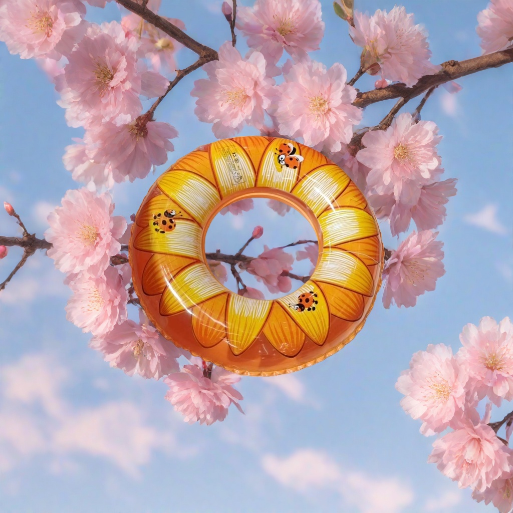 Colorful inflatable swimming rings are suitable for both children and adults. They are essential for summer swimming pools and beach water play Specification image