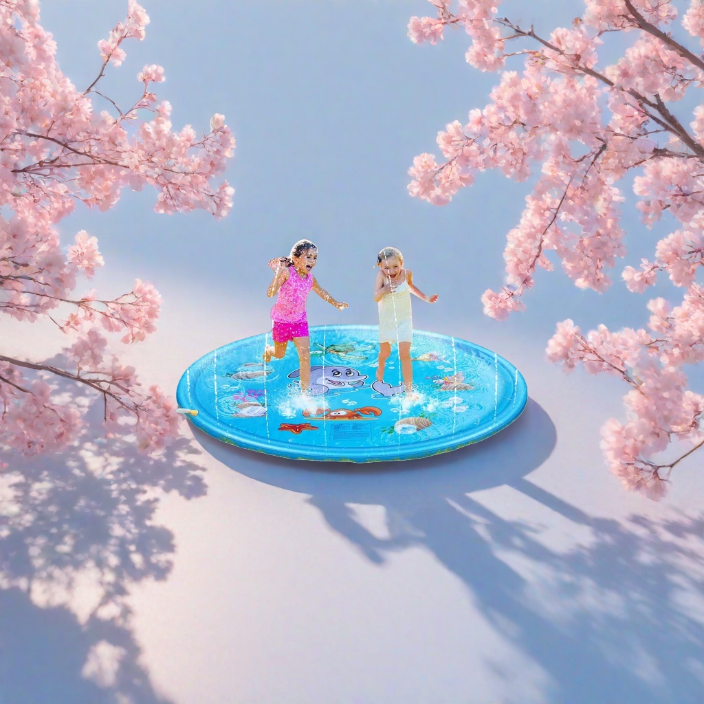 Children's water mat, water spray toy, summer water play floor mat, inflatable outdoor water play mat Specification image
