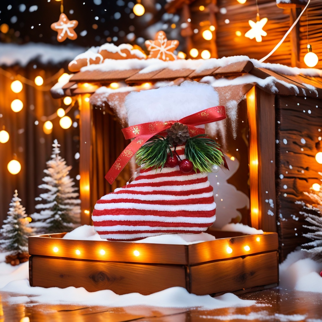 Christmas stockings with plush warmth, festive decoration, suitable for both children and adults at home